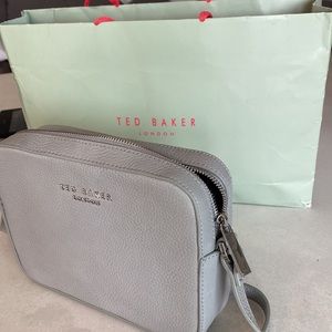 Ted Baker London Grey Leather crossbody Shoulder bag
